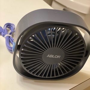 Navy blue smalles usb fan for workspace